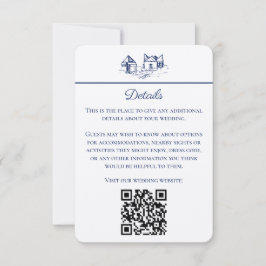 Chattanooga Toile Navy and White Enclosure Card Anteckningskort