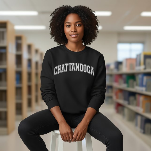 CHATTANOOGA Universitet-stil Amerika College Lång Ärmad Tröja (Skapare uppladdad)