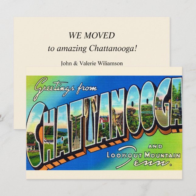 Chattanooga Vintage vykort (Fram/baksida)