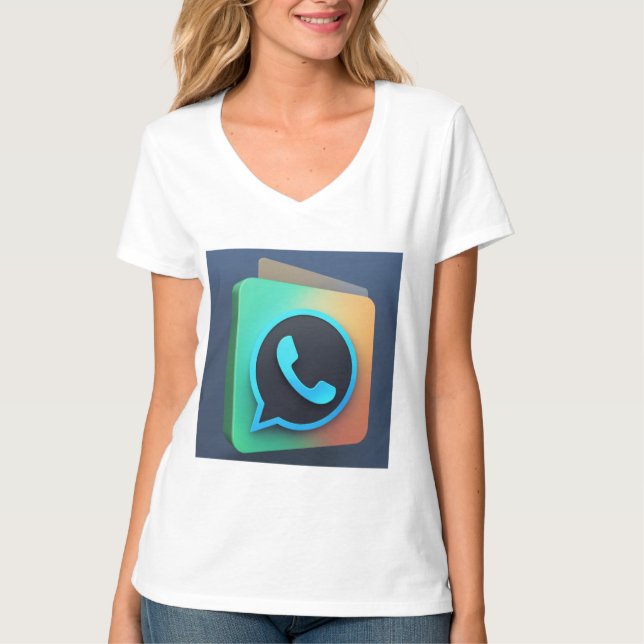 Chattans Chic: WhatsApp Icon T-Shirt (Framsida)
