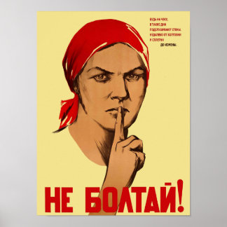 Chatter inte! Ne Boltay! CCCP Sovjetunionen Poster