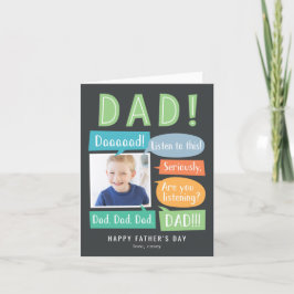 Chatterbox Anpassningsbar Photo Fars dag Card Kort