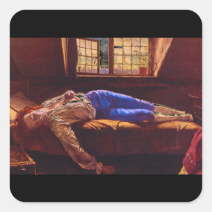 Chatterton' (1856),_Groups and Figurer Fyrkantigt Klistermärke