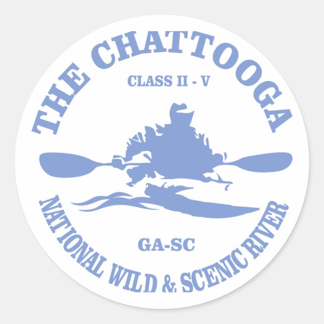 Chattooga NWSR Runt Klistermärke (Framsida)