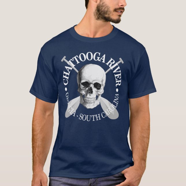 Chattooga River (skalle) T Shirt (Framsida)