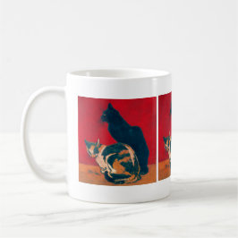 Chattor av Theophile Steinlen Kaffemugg