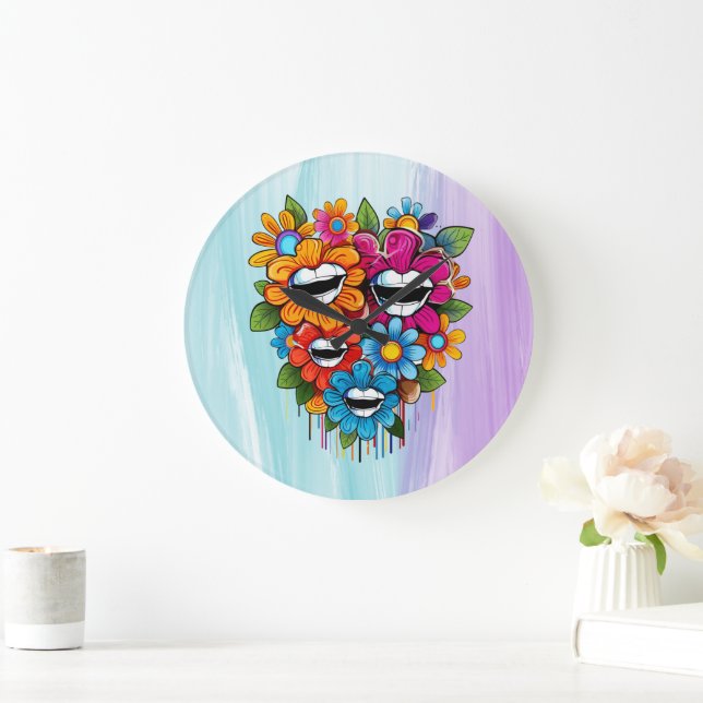 Chatty Blossoms Taza Stor Klocka (Hem)