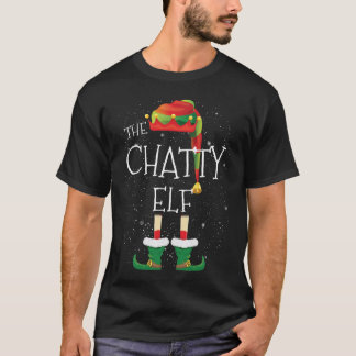 CHATTY Elf-familjen - matchande julgrupp lustigt T Shirt