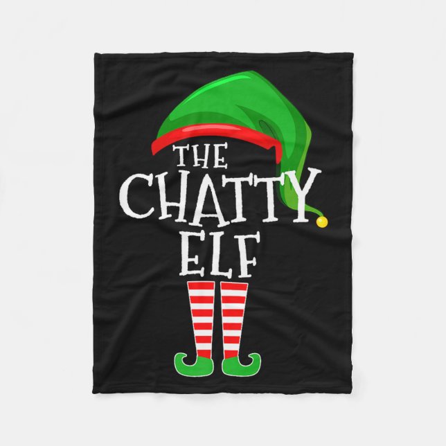 Chatty Elf Family Matching Group Christmas Premium Fleecefilt (Framsidan)