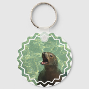 Chatty sjölejon Keychain Nyckelring