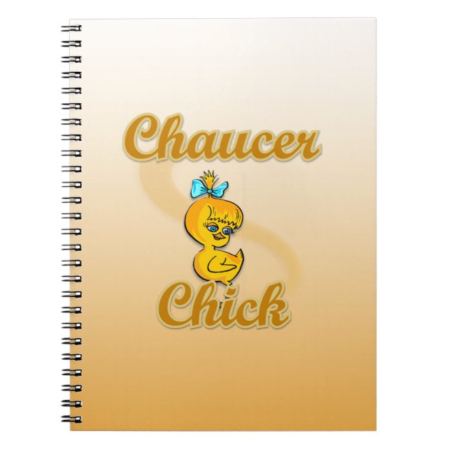 Chaucer-Chick Anteckningsbok Med Spiral (Framsidan)