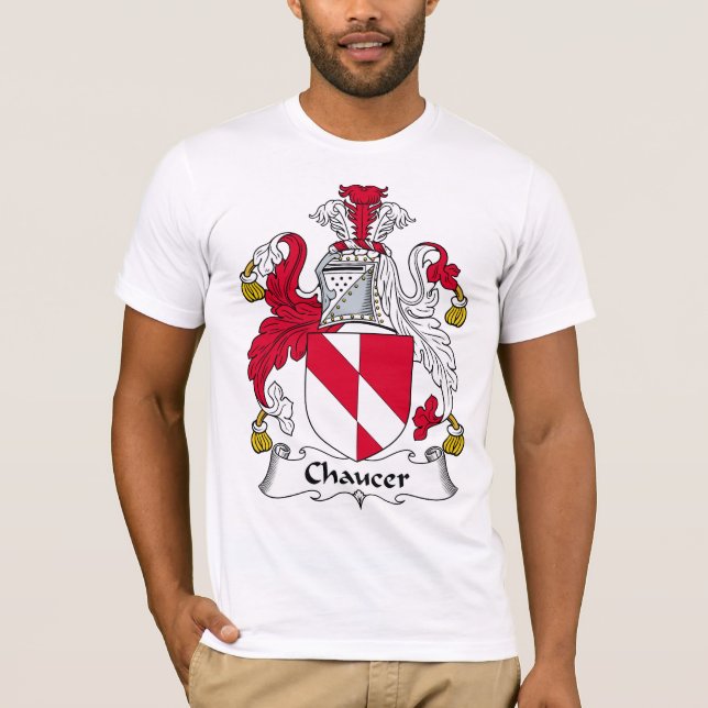 Chaucer familjvapensköld t-shirt (Framsida)
