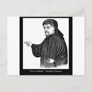 Chaucer Love Is Blind Citat T-shirts Gåvor MER! Vykort