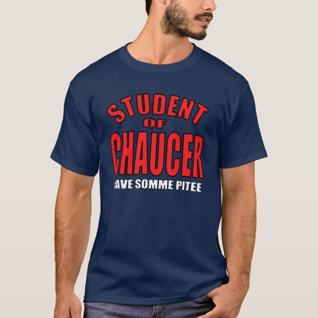 Chaucer student tee shirt (Framsida)