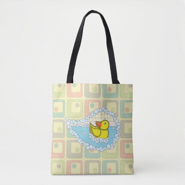 Chaucer the Rubber Anka All-over-Print Bag-blocket Tygkasse (Framsida)