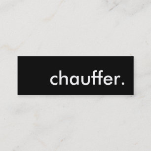 Chauffer. Mini Visitkort