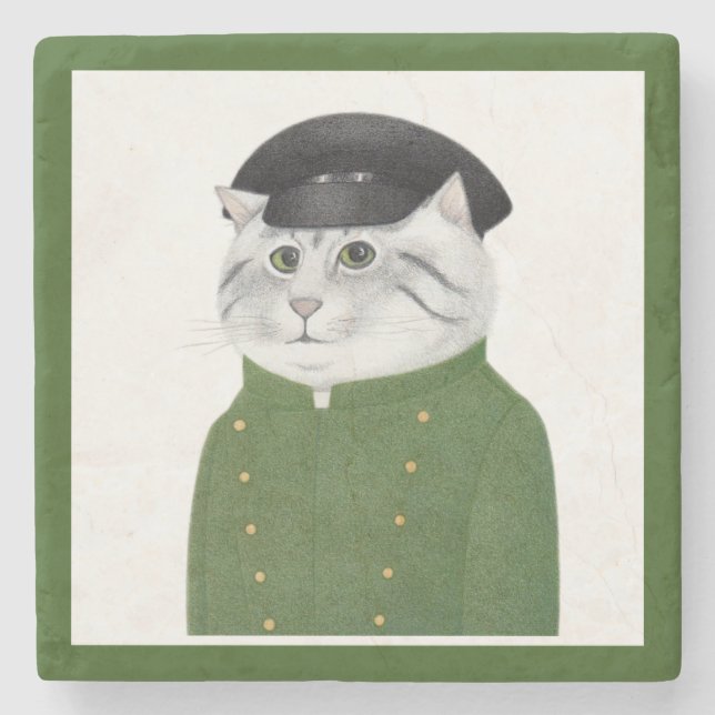 CHAUFFEUR CAT Marble Stone Underlägg (Framsidan)
