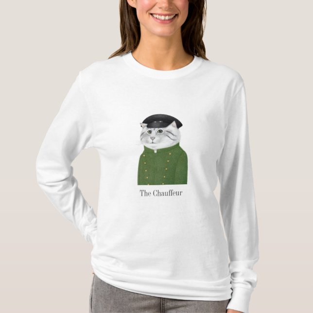 CHAUFFEUR CAT Women's Basic Långärmad T-Shirt (Framsida)