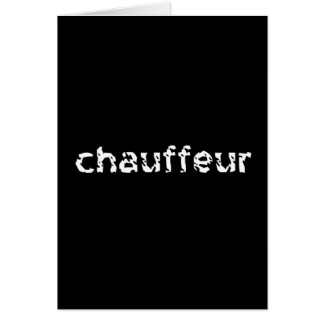 Chauffeur Hälsningskort