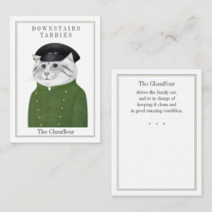 CHAUFFEUR KATT Trading Card Anteckningskort