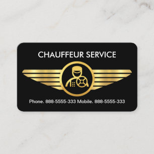 Chauffeur på Guld Vingar Visitkort