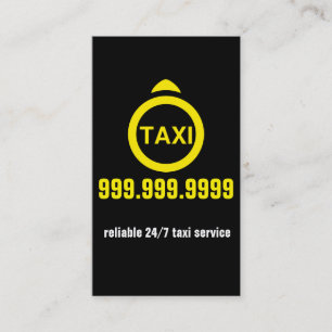 Chauffeur Taxi Cab Driver Transport Business Visitkort