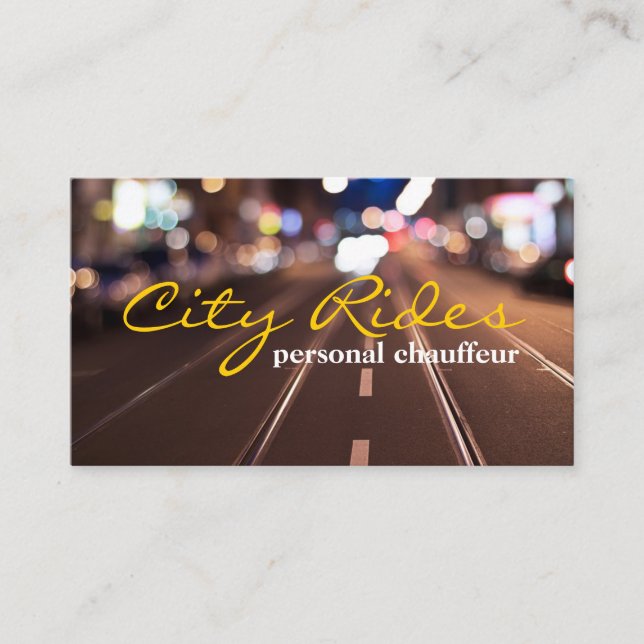 Chauffeur Taxi Cab Driver Transport Business Visitkort (Framsida)