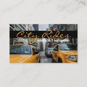 Chauffeur Taxi Cab Driver Transport Business Visitkort