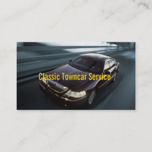 Chauffeur Town Car Driver Transport Business Visitkort