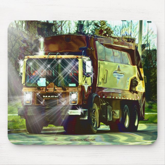 Chaufför för soporavskrädelastbil Mousepad Musmatta (Framsidan)