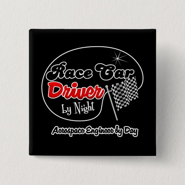 Chaufför för tävlingbil av den nattAeorspace Knapp (Framsida)