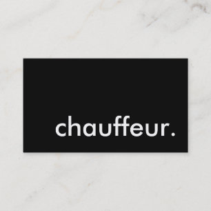 chaufför. visitkort
