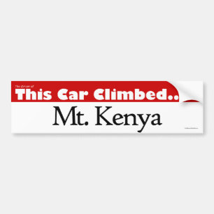 Chauffören av denna bil klättrade Mount Kenya Bildekal