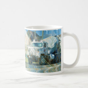 Chaufförer cementerar lastbilformgivareKAFFE Kaffemugg