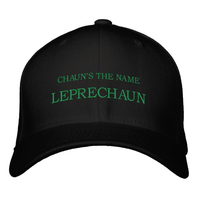 CHAUN ÄR NAMN, LEPRECHAUN BRODERAD KEPS (Framsida)
