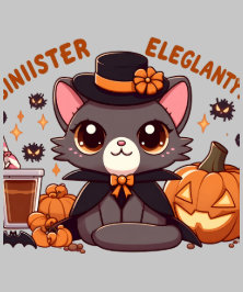 Chausie cat a Playful Blend of Kawaii & Halloween T Shirt