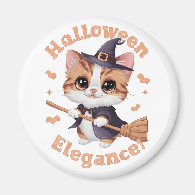 Chausie Cats fantting Halloween-utseende Magnet (Framsidan)