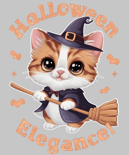 Chausie Cats fantting Halloween-utseende T Shirt (Krage)