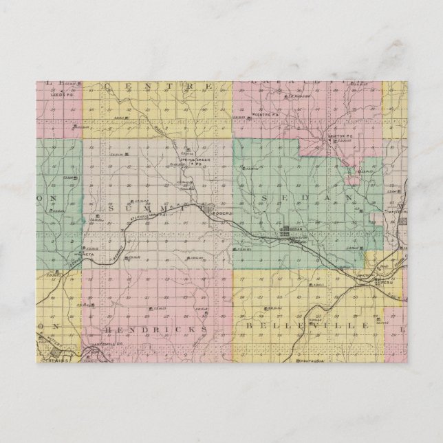 Chautauqua County, Kansas Vykort (Framsida)