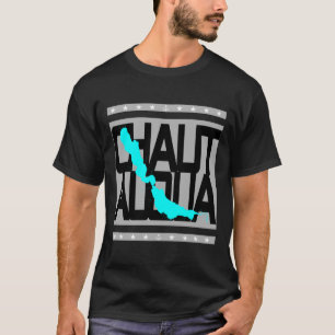 Chautauqua Lake New York Karta Marin Ränder T Shirt