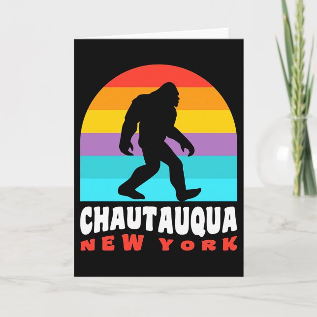 Chautauqua Lake New York Ny Retro T Shirt  Kort (Framsida)
