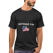 Chautauqua Lake New York Patriotisk Örnkarta