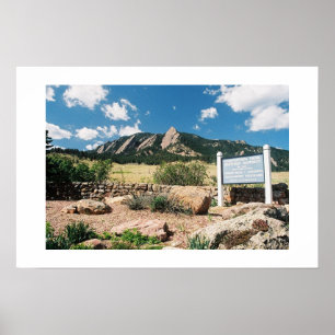 Chautauqua parkerar, stenblocket, Colorado Poster