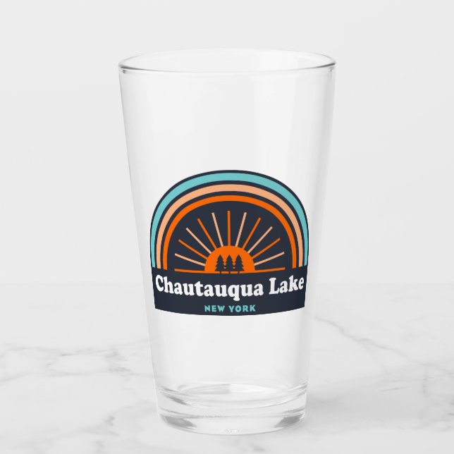 Chautauqua Sjö New York Rainbow Glaskopp (Framsida)