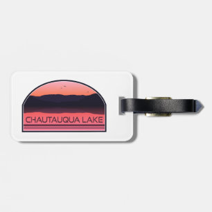 Chautauqua Sjö New York Red Sunrise Bagagebricka