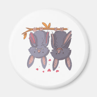 Chauves souris amoureuses magnet