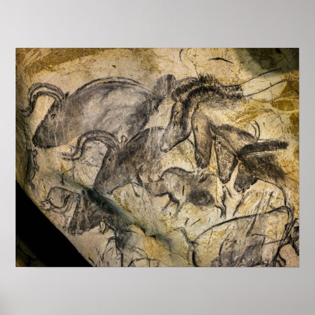 Chauvet Cave i Vallon Pont d'Arc Poster (Framsidan)