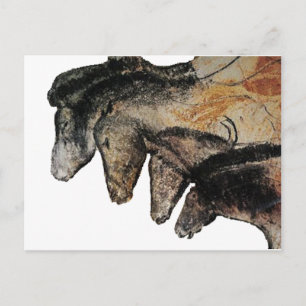 Chauvethorses Grotte Chauvet, Ardèche, Frankrike Vykort