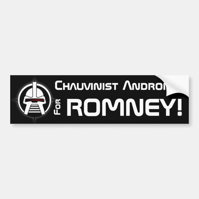 ChauvinistAndroids för Romney! Bildekal (Framsidan)