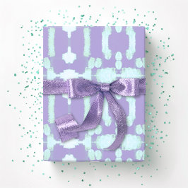 Chavanel Brushstroke Ikat in Purple and Teal Presentpapper